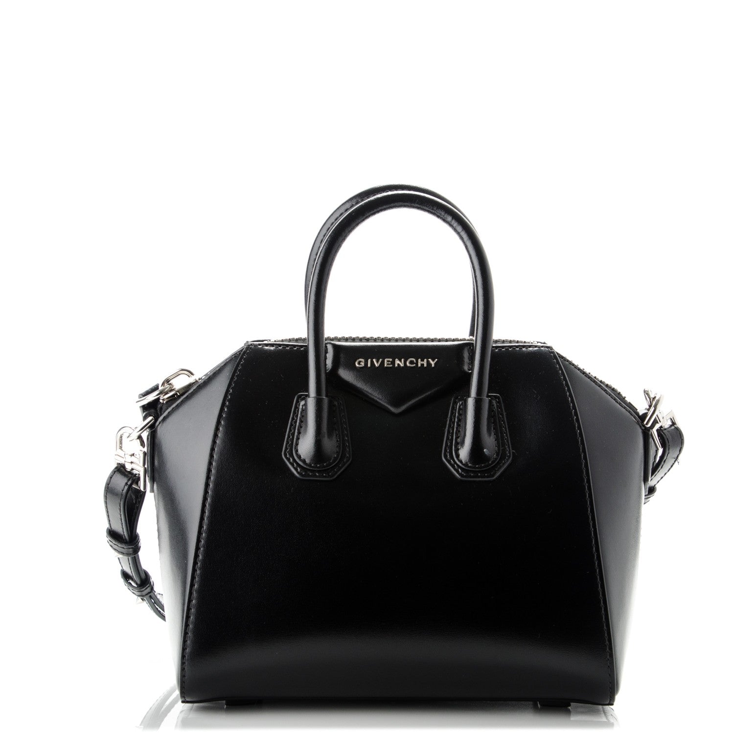 Givenchy Shiny Lord Calfskin Mini Antigona Black 1 of 7