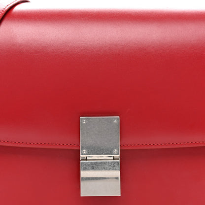 Celine Box Calfskin Medium Classic Box Flap Bag Red 8 of 13