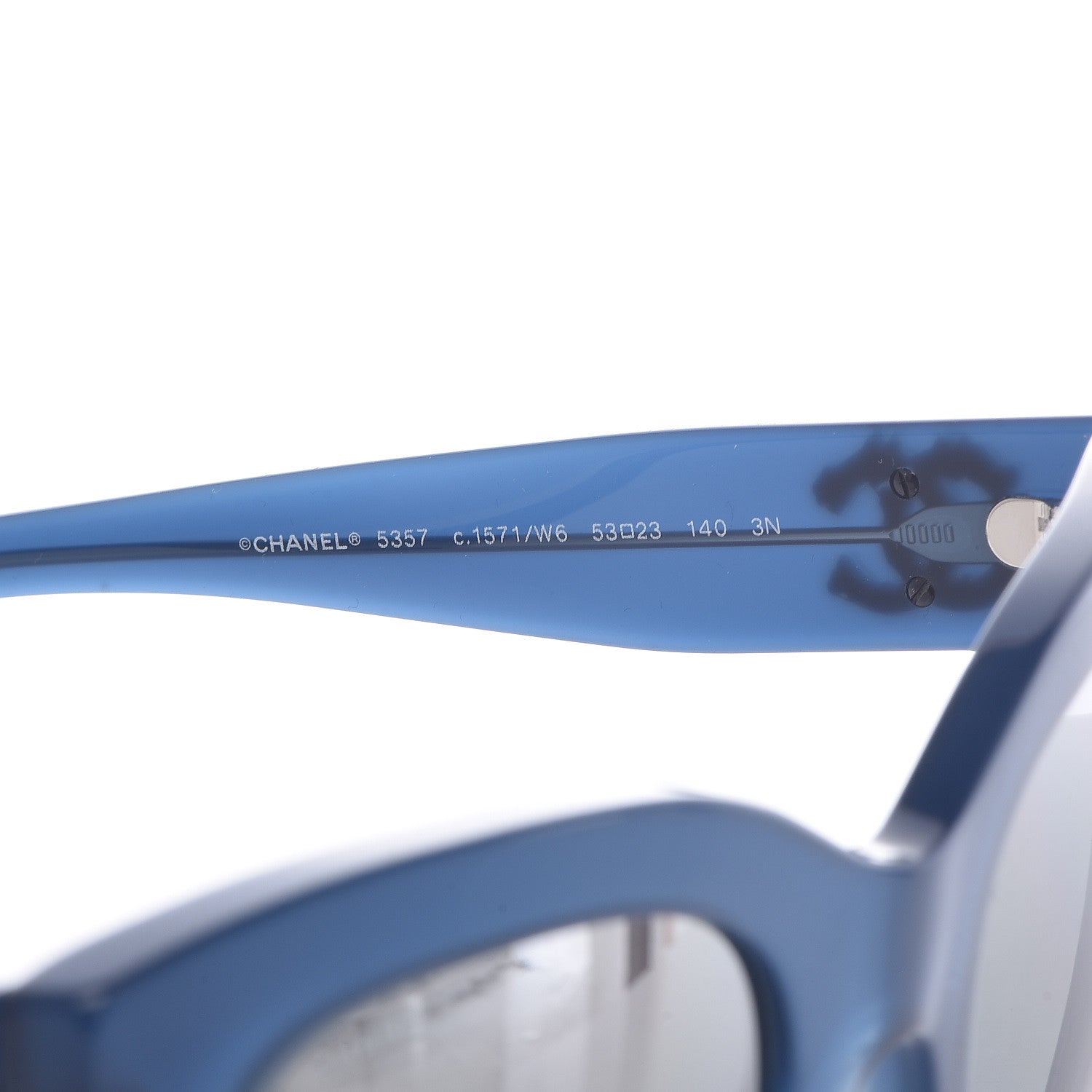 Chanel Acetate Mirror CC Square Sunglasses 5357 Blue 5 of 8