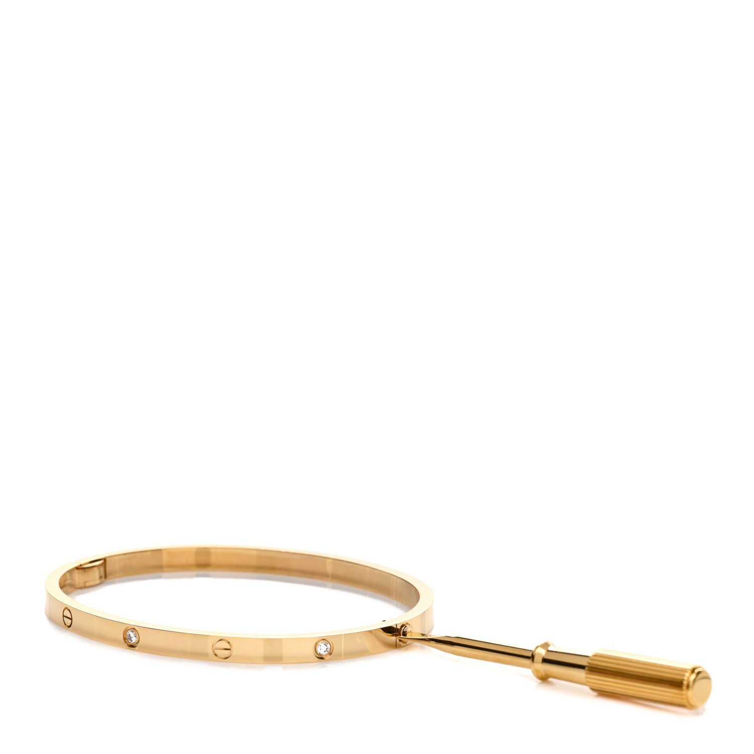 Cartier 18K Yellow Gold 6 Diamond Small LOVE Bracelet 16 3 of 4