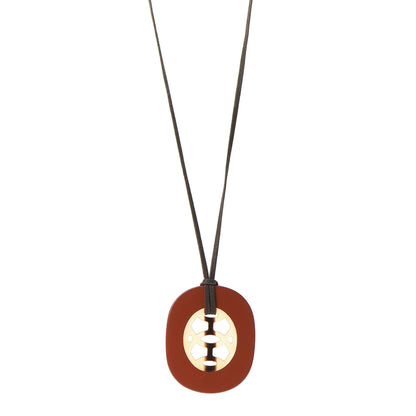 Hermes Buffalo Horn Lacquer Lift Necklace 1 of 5