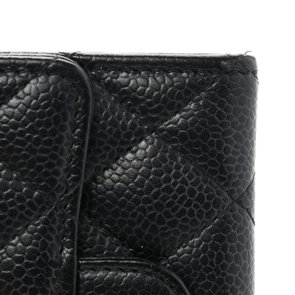 Chanel Caviar Quilted Flap Card Holder Wallet Black 9 of 9