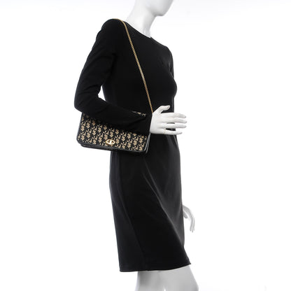 Christian Dior Monogram Chain Flap Black 2 of 8