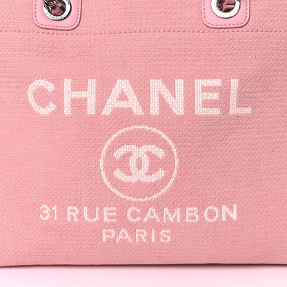 Chanel Canvas Large Deauville Tote Pink 12 of 18