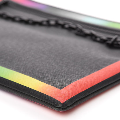 Louis Vuitton Taiga Rainbow Pochette A4 Black 8 of 9