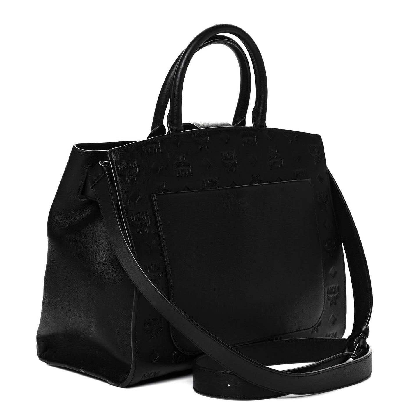 Calfskin Ottomar Monogram Medium Essential Tote Black