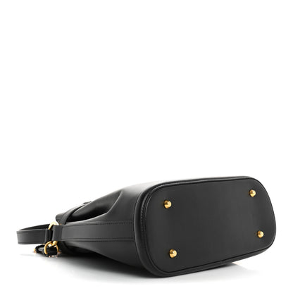 Christian Dior Calfskin CD Embossed Medium C'est Chain Bucket Bag Black 4 of 8