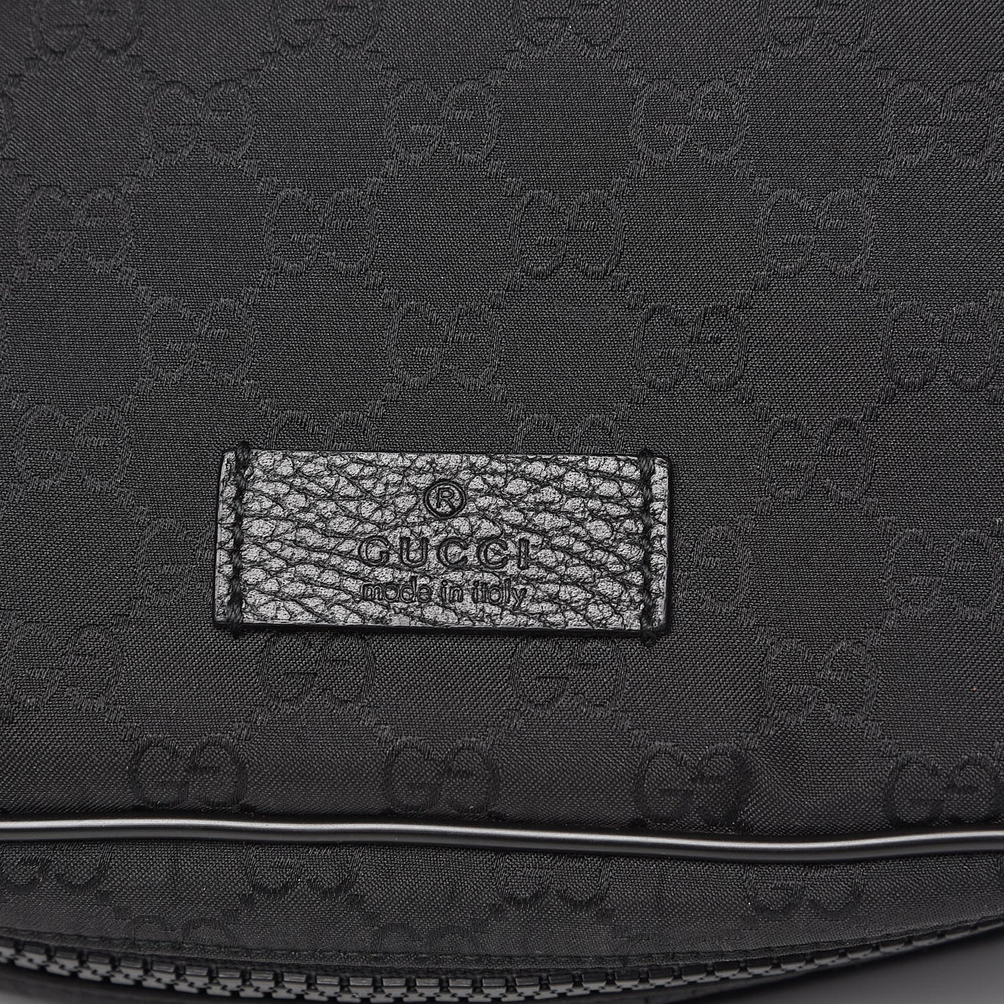 Nylon Monogram Fanny Pack Belt Bag Black