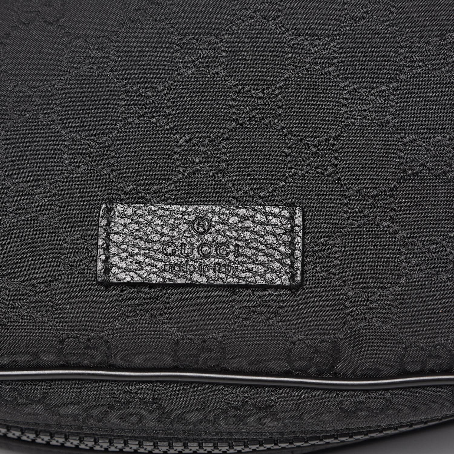 Gucci Nylon Monogram Fanny Pack Belt Bag Black 10 of 10
