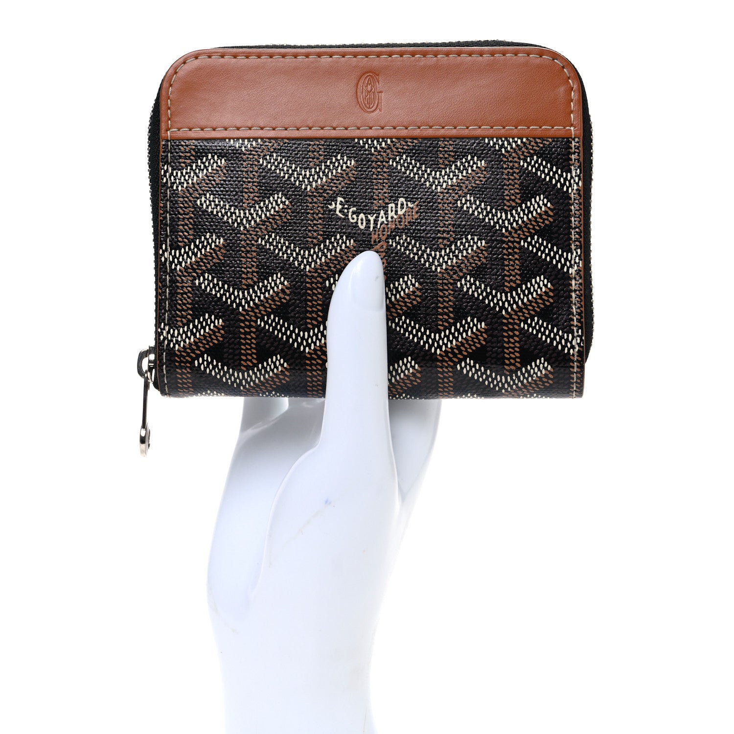 Goyard Goyardine Matignon PM Wallet Black Gold 2 of 6