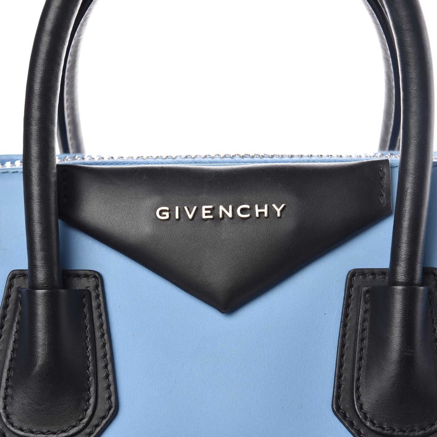 Smooth Calfskin Small Bi-Color Antigona Blue Black