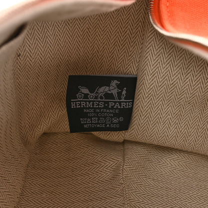 Hermes Canvas Small Bride-A-Brac Pouch Orange Burgundy 6 of 12