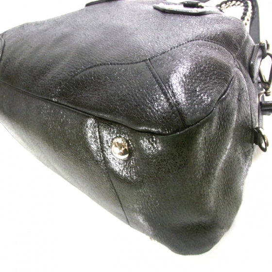 Prada Cervo Lux Chain Shoulder Bag Black 5 of 12