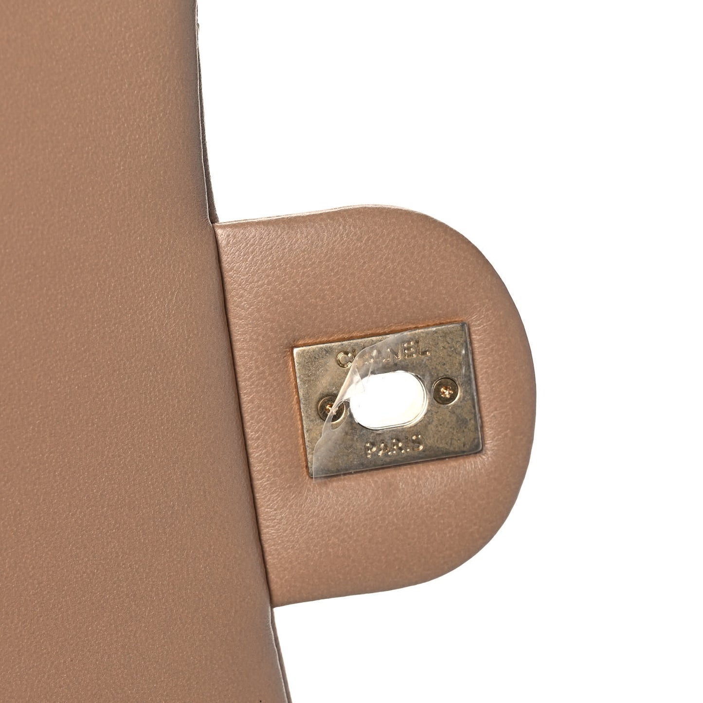 Lambskin Quilted Large Flap Bag Beige