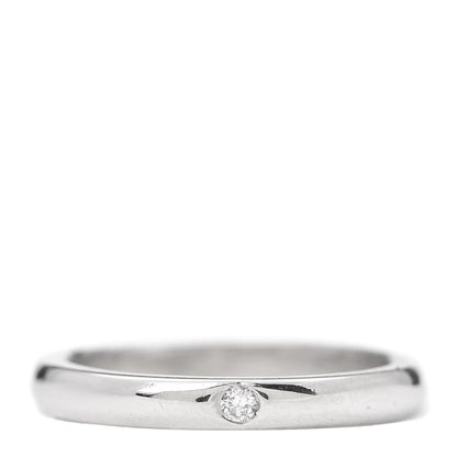Tiffany Platinum Elsa Peretti Diamond Band Ring 49 4.75 1 of 6