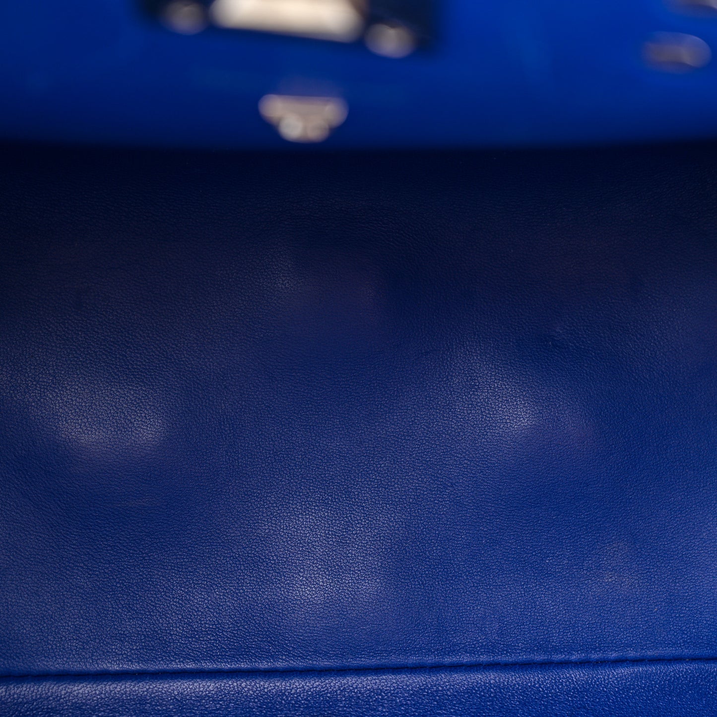 Hammered Calfskin Small The Studio Box Bag Lapis Lazuli