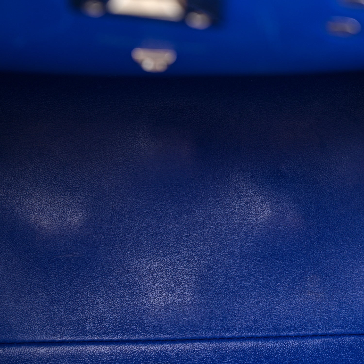Salvatore Ferragamo Hammered Calfskin Small The Studio Box Bag Lapis Lazuli 5 of 11