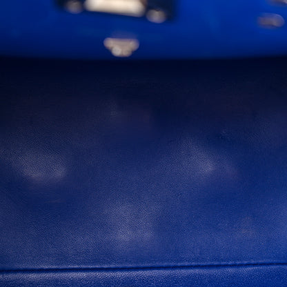 Salvatore Ferragamo Hammered Calfskin Small The Studio Box Bag Lapis Lazuli 5 of 11