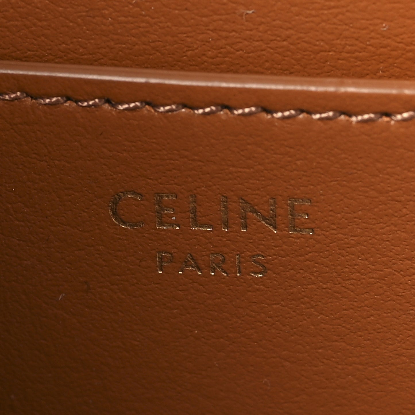 Triomphe Canvas Calfskin Tabou Clutch on Strap Tan