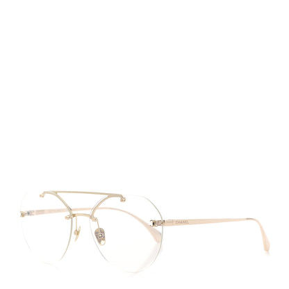 Chanel Titanium CC Pilot Aviator Sunglasses 4272-T Gold 1 of 8