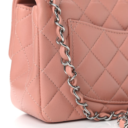 Chanel Lambskin Quilted Mini Rectangular Flap Dark Pink 10 of 10