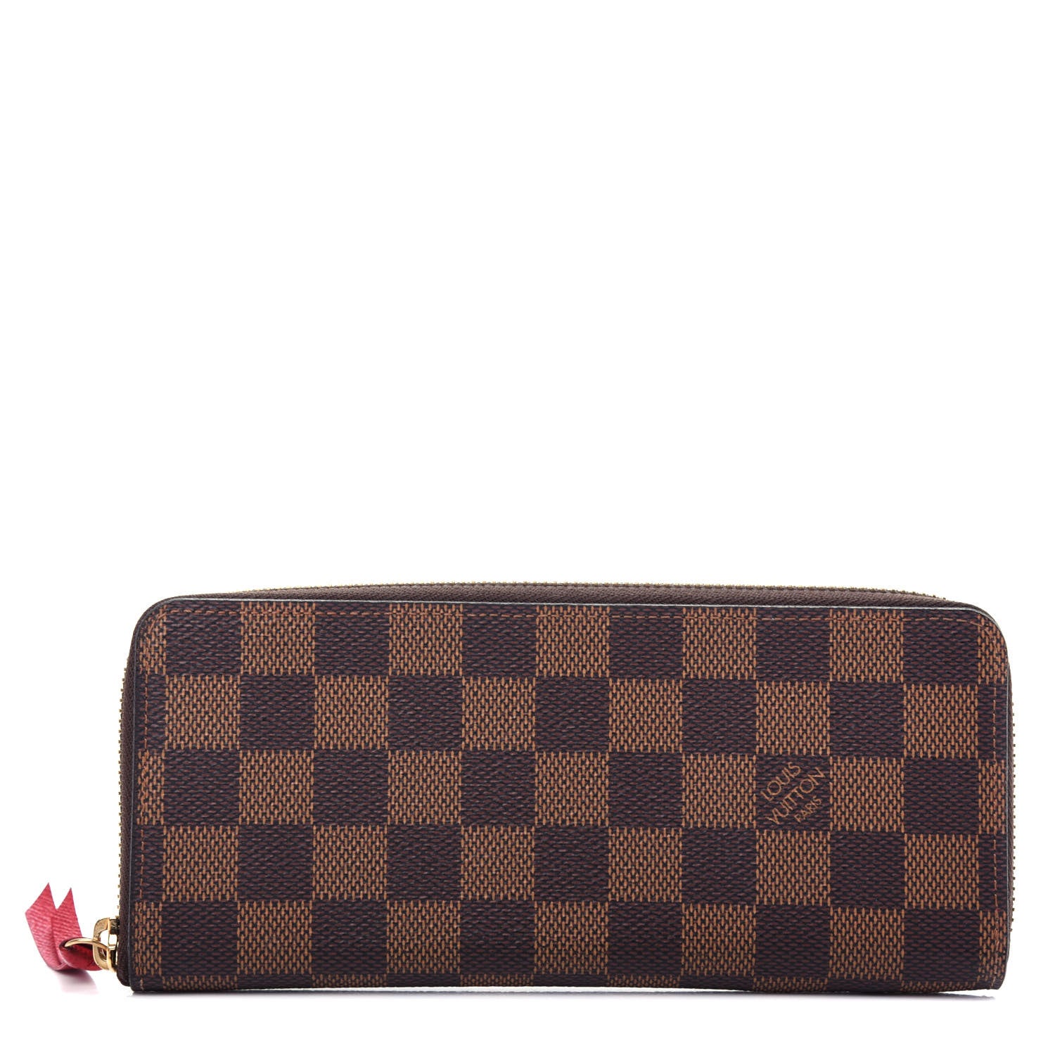 Louis Vuitton Damier Ebene Clemence Wallet Cherry 1 of 8