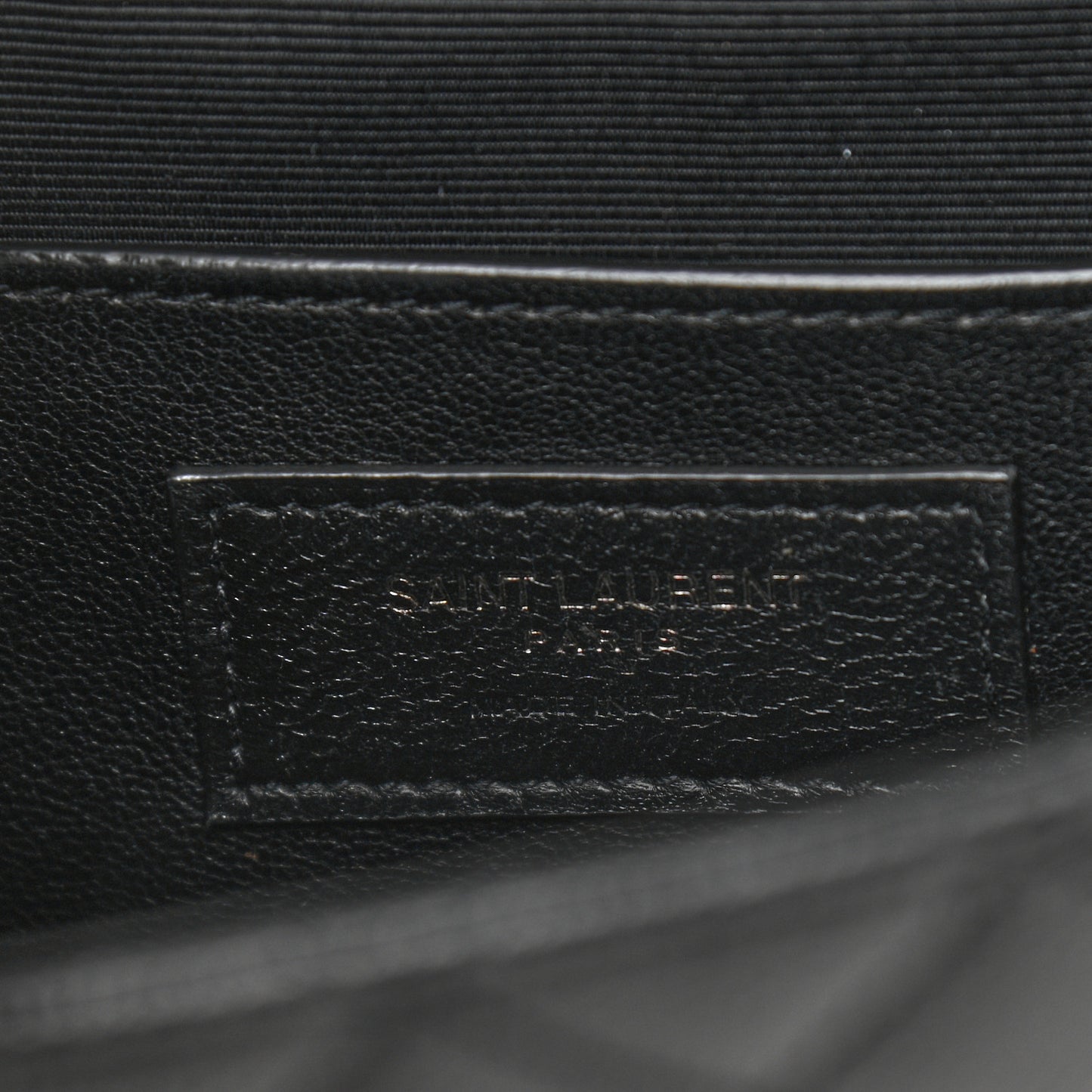Grain De Poudre Textured Mixed Matelasse Triquilt Small Monogram Satchel Black
