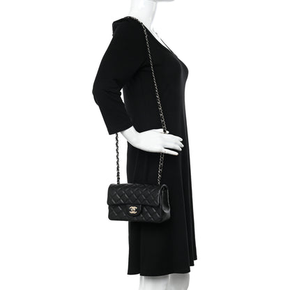 Chanel Lambskin Quilted Mini Rectangular Flap Black 2 of 12