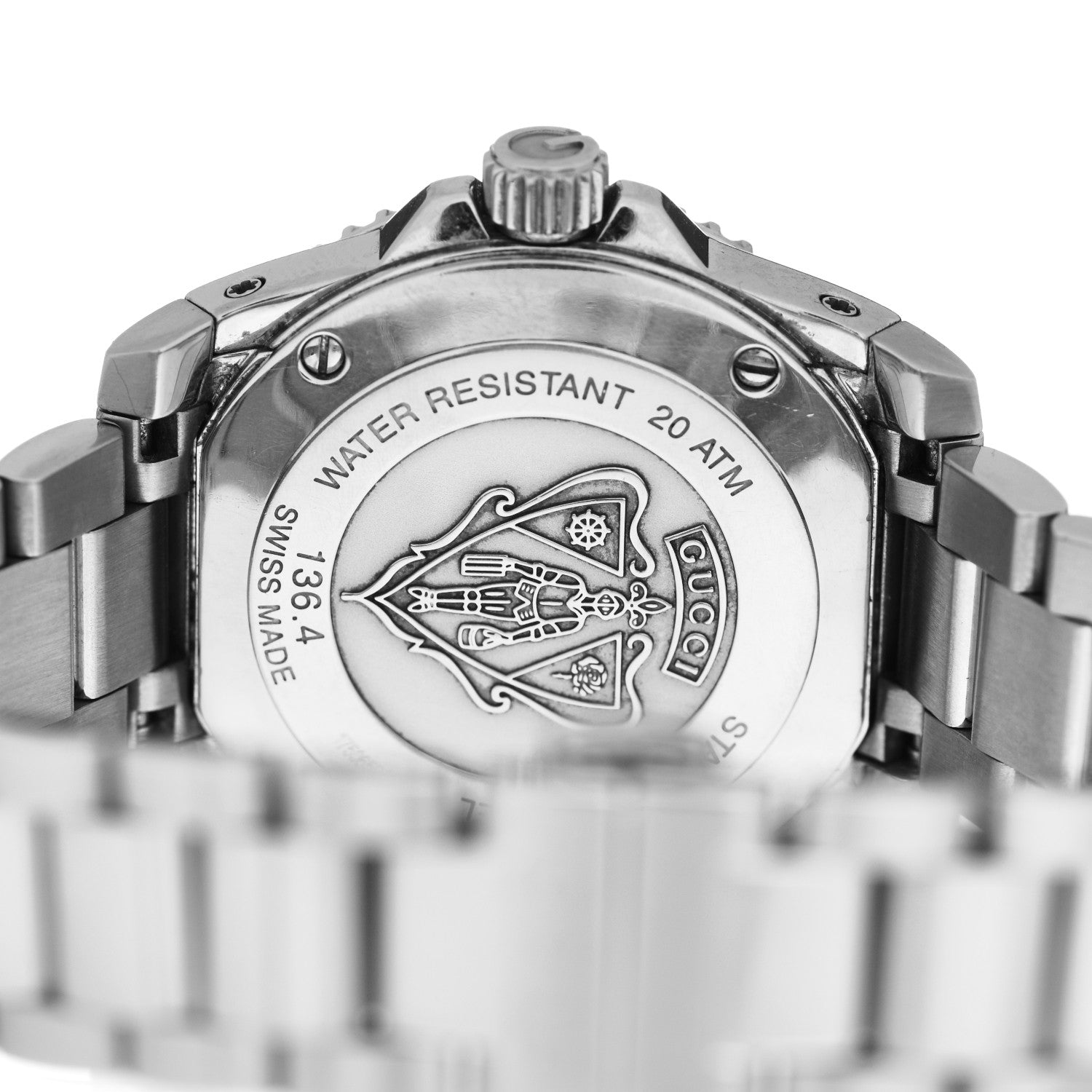 Gucci Stainless Steel 32mm Dive Quartz Watch White 4 of 5