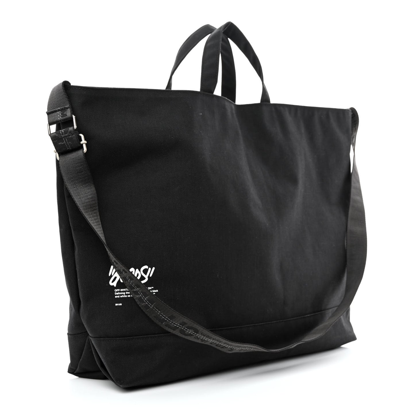 Canvas Goods Quote Tote Black White