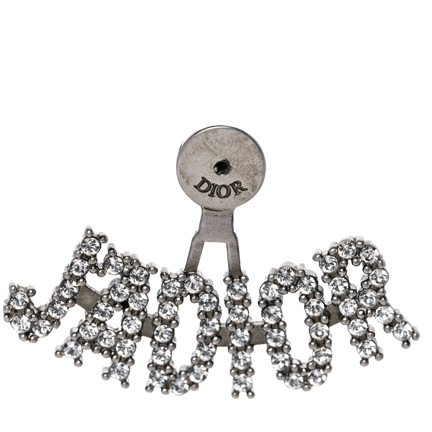 Christian Dior Palladium Crystal J'adior Earrings 3 of 6