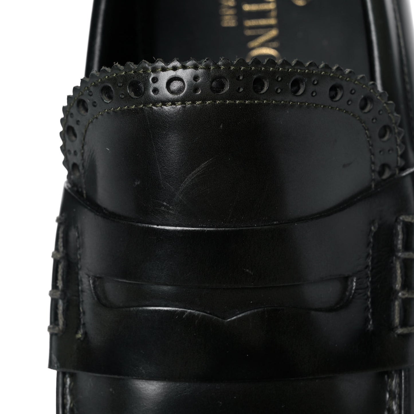 Calfskin Rockstud Loafers 40 Black