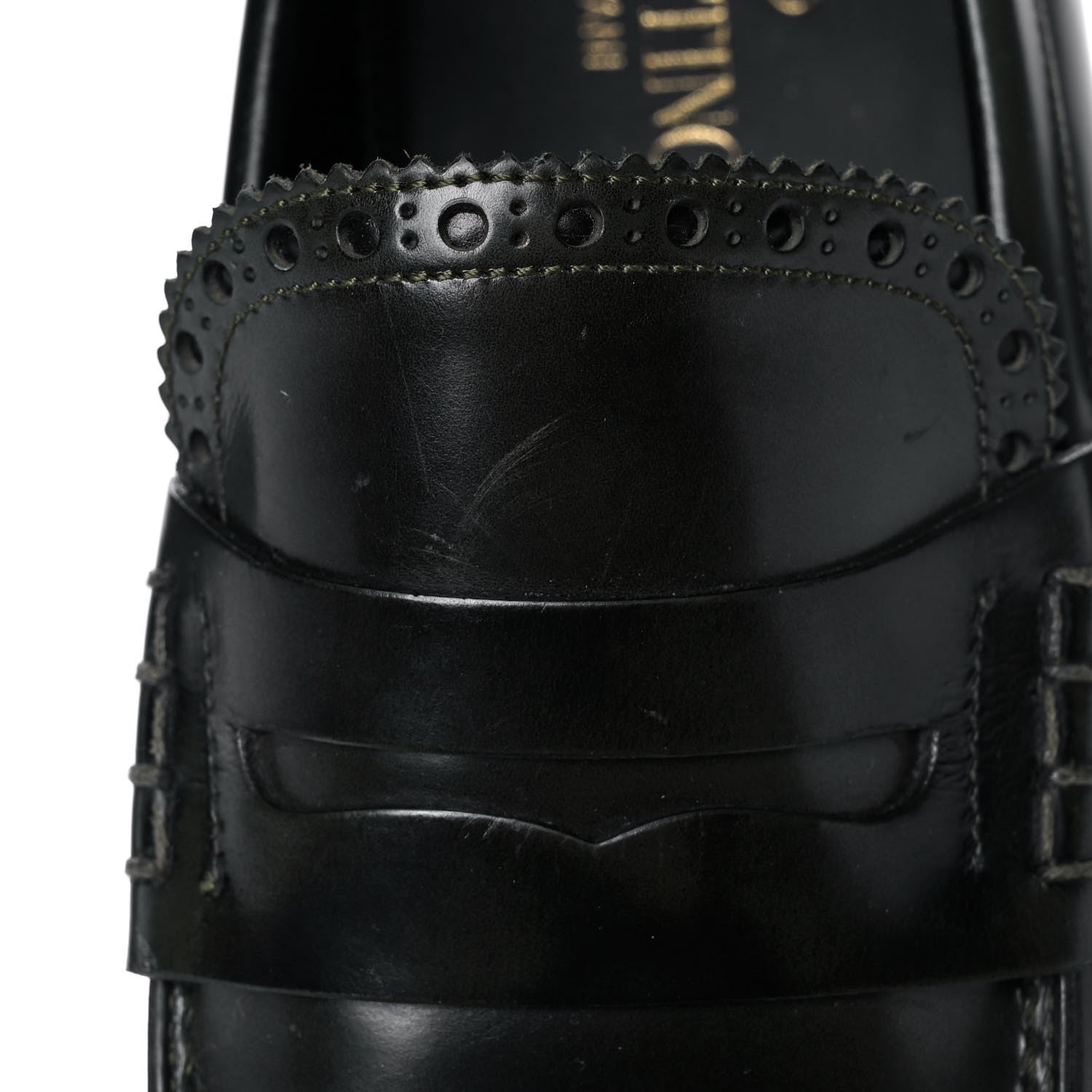 Valentino Garavani Calfskin Rockstud Loafers 40 Black 15 of 15
