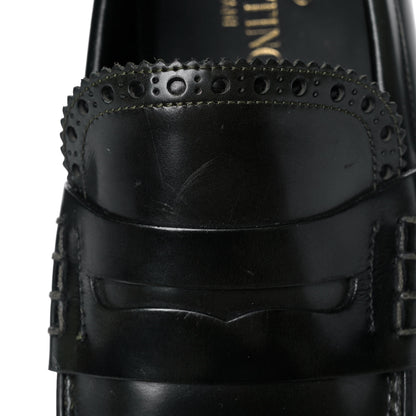 Valentino Garavani Calfskin Rockstud Loafers 40 Black 15 of 15