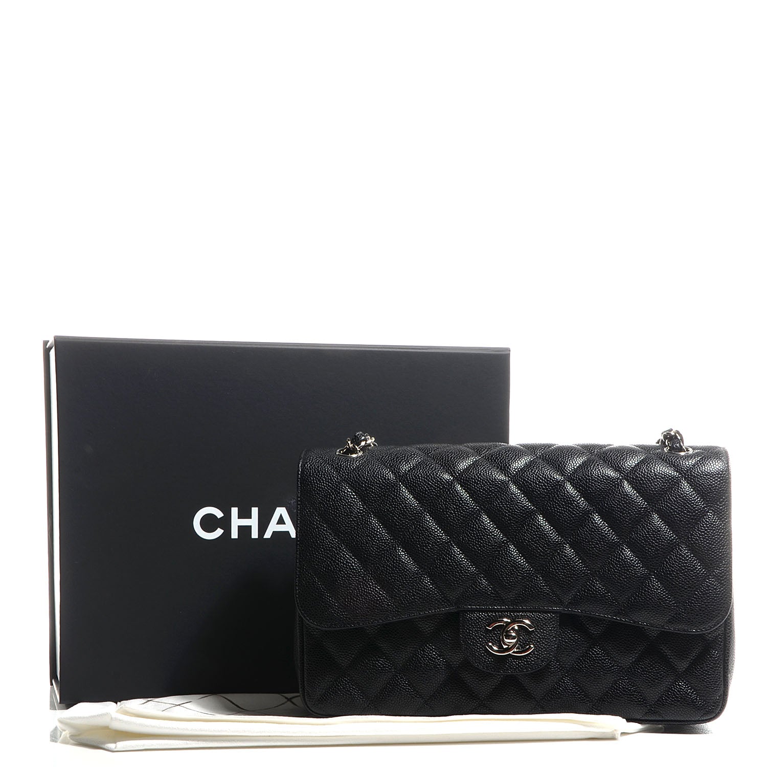 Chanel Caviar Quilted Jumbo Double Flap Black 9 of 9
