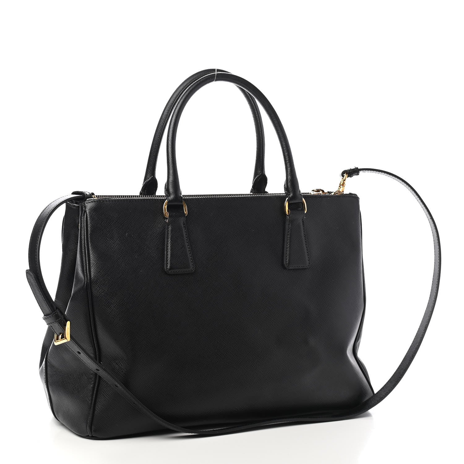 Prada Saffiano Medium Galleria Double Zip Tote Black 3 of 16