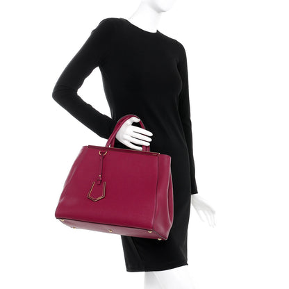Fendi Vitello Elite Flamingo Regular 2Jours Tote Amarena 2 of 10
