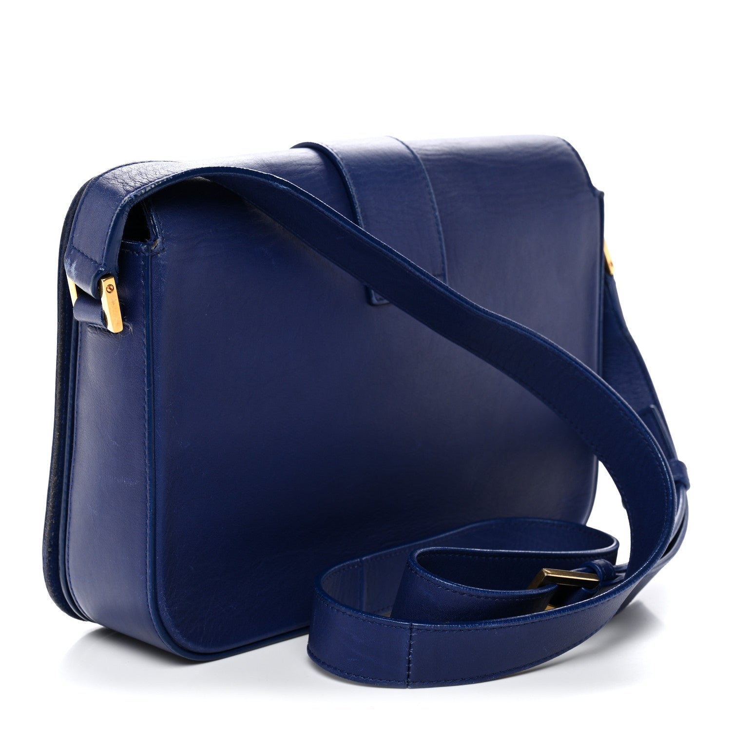 Saint Laurent Calfskin Classic Y Satchel Royal Blue 3 of 17