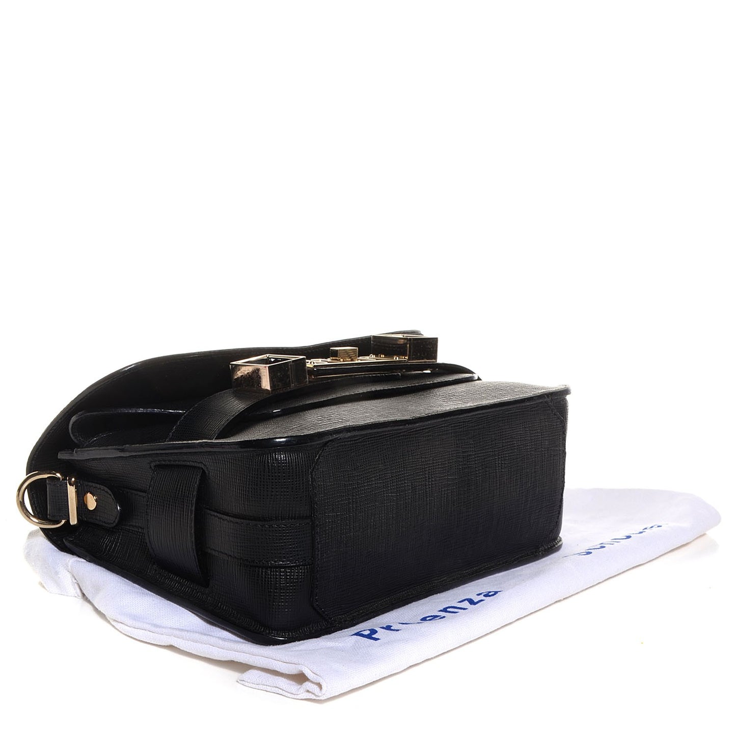 Textured Leather Mini PS11 Classic Shoulder Bag Black