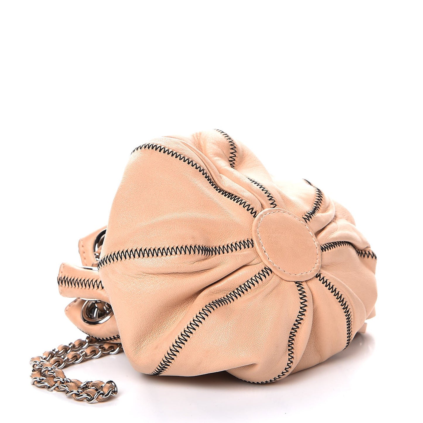 Lambskin Satin Reversible Mini Sac Cordon Light Pink