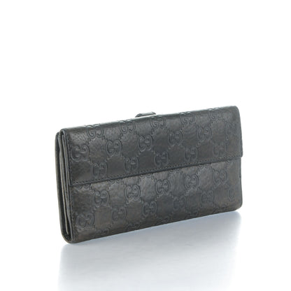 Gucci Guccissima Piston Lock Continental Wallet Grey 3 of 7