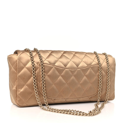 Chanel Satin Quilted Precious Jewel East West Flap Beige 3 of 10