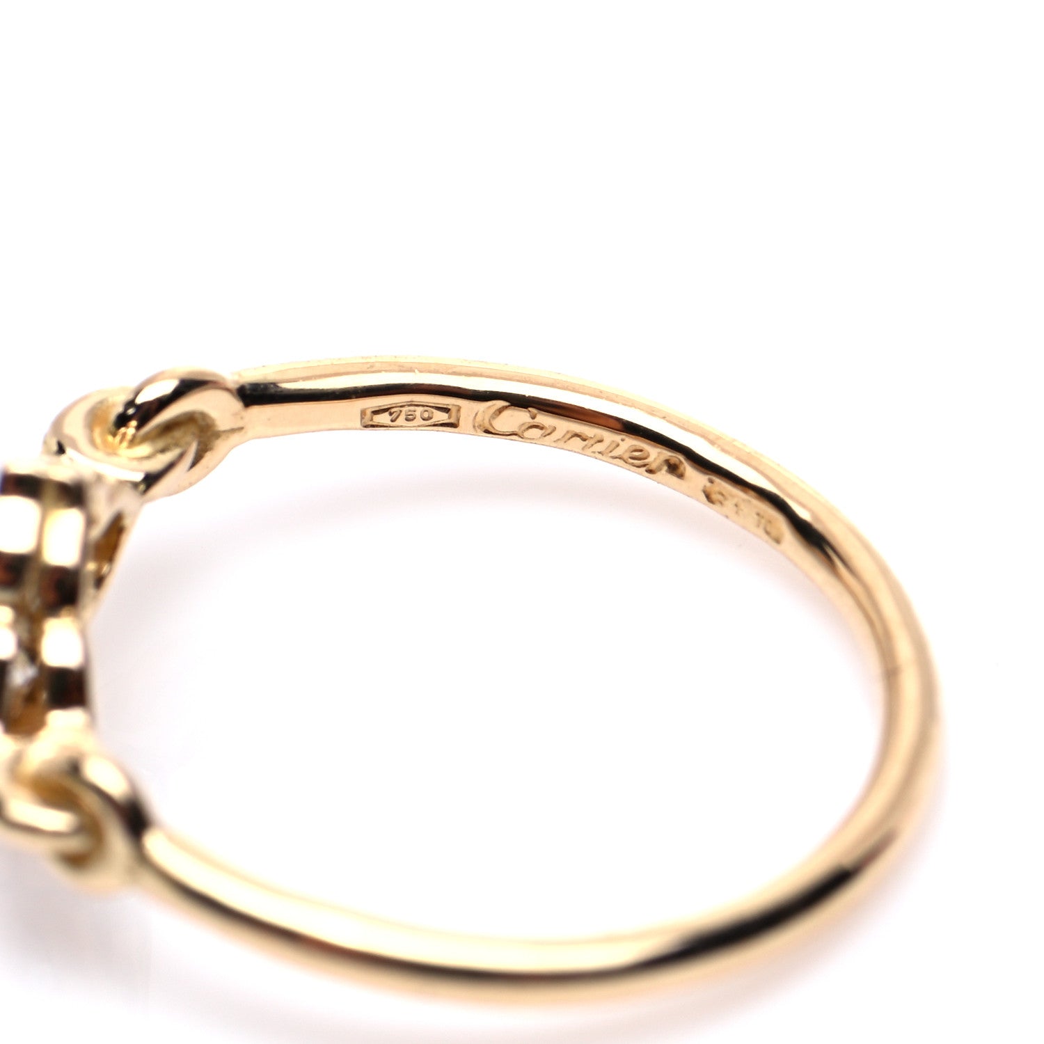 Cartier 18K Yellow Gold Diamond Hindu Floral Ring 46 3.75 5 of 5