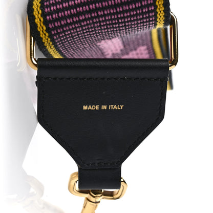 Fendi Cannete Ribbon Poly Vitello Century Logo Adjustable Strap You Lollipop Limon Black 4 of 5
