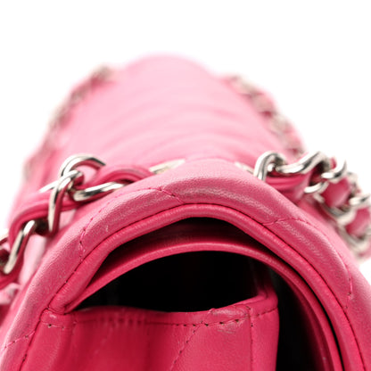 Chanel Lambskin Quilted Jumbo Double Flap Dark Pink 14 of 14