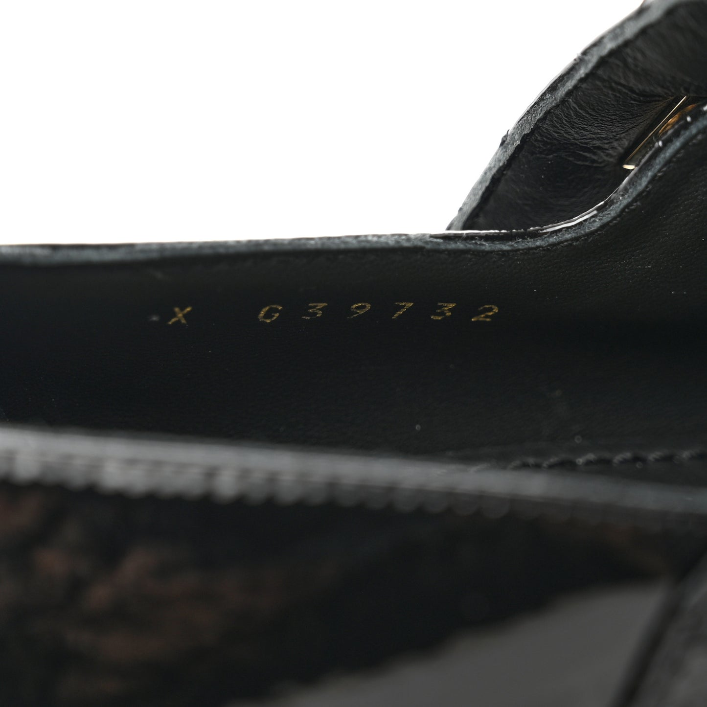 Patent Goatskin Cap Toe Mary Janes 38 Black