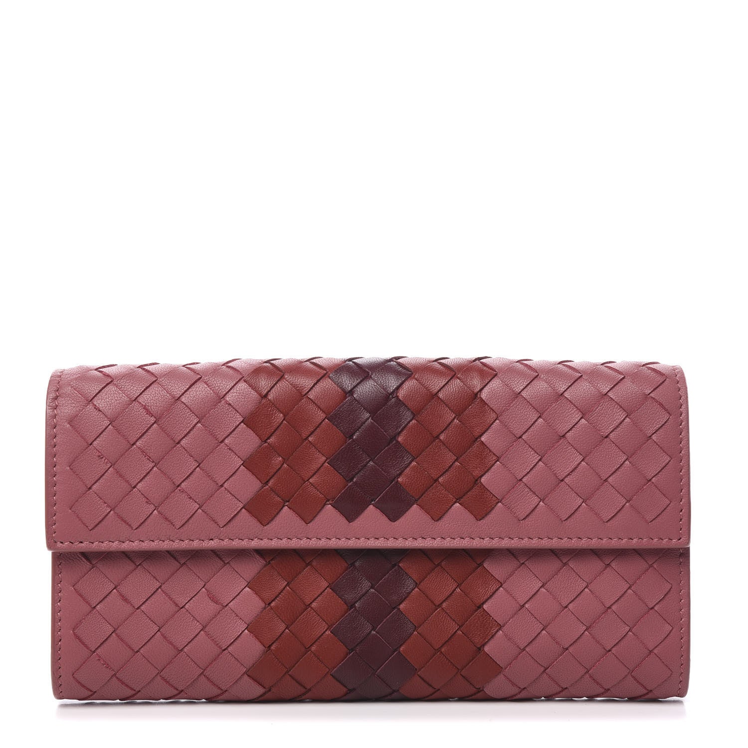 Bottega Veneta Nappa Intrecciato Continental Flap Wallet Dusty Rose 1 of 8