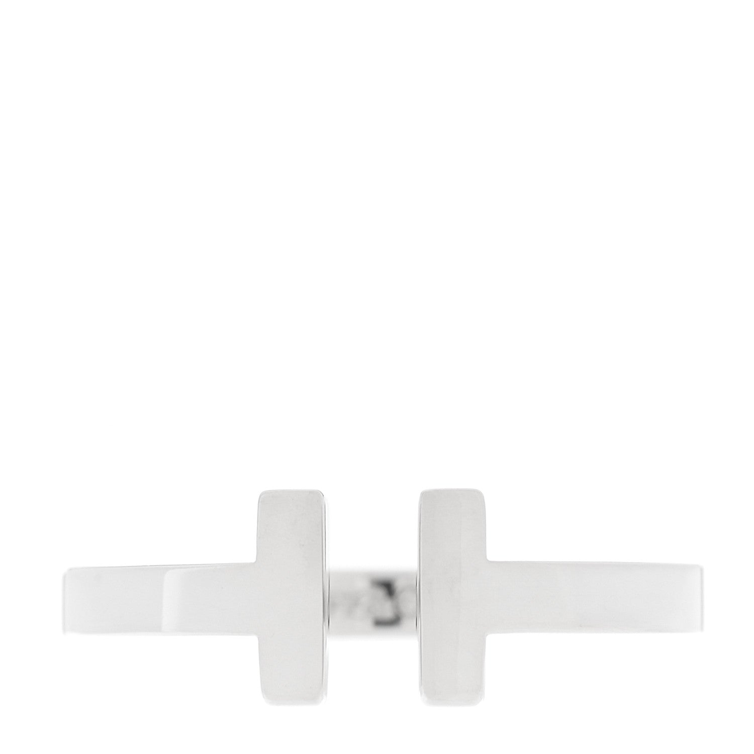 Tiffany Sterling Silver T Square Ring 57 8 1 of 4