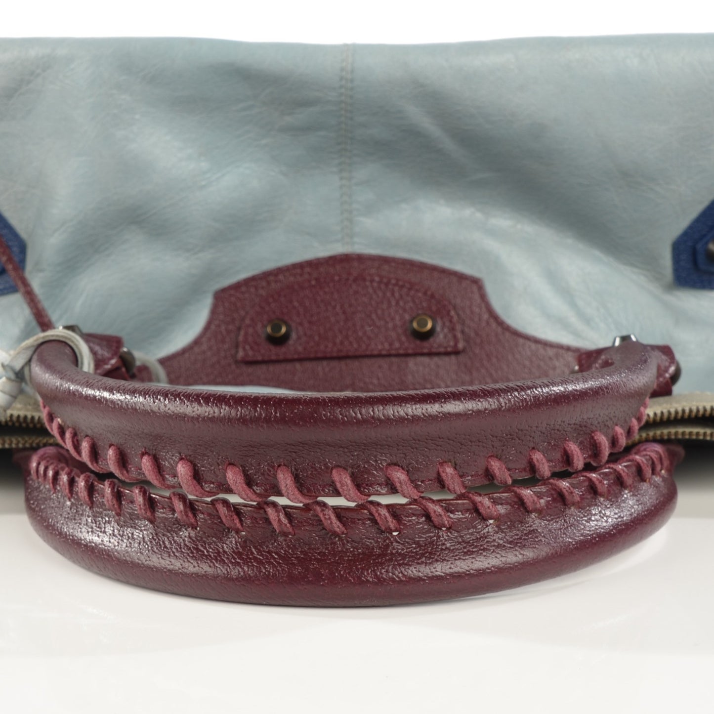 Agneau Boarskin Tri-Color Classic Hardware Work Ciel