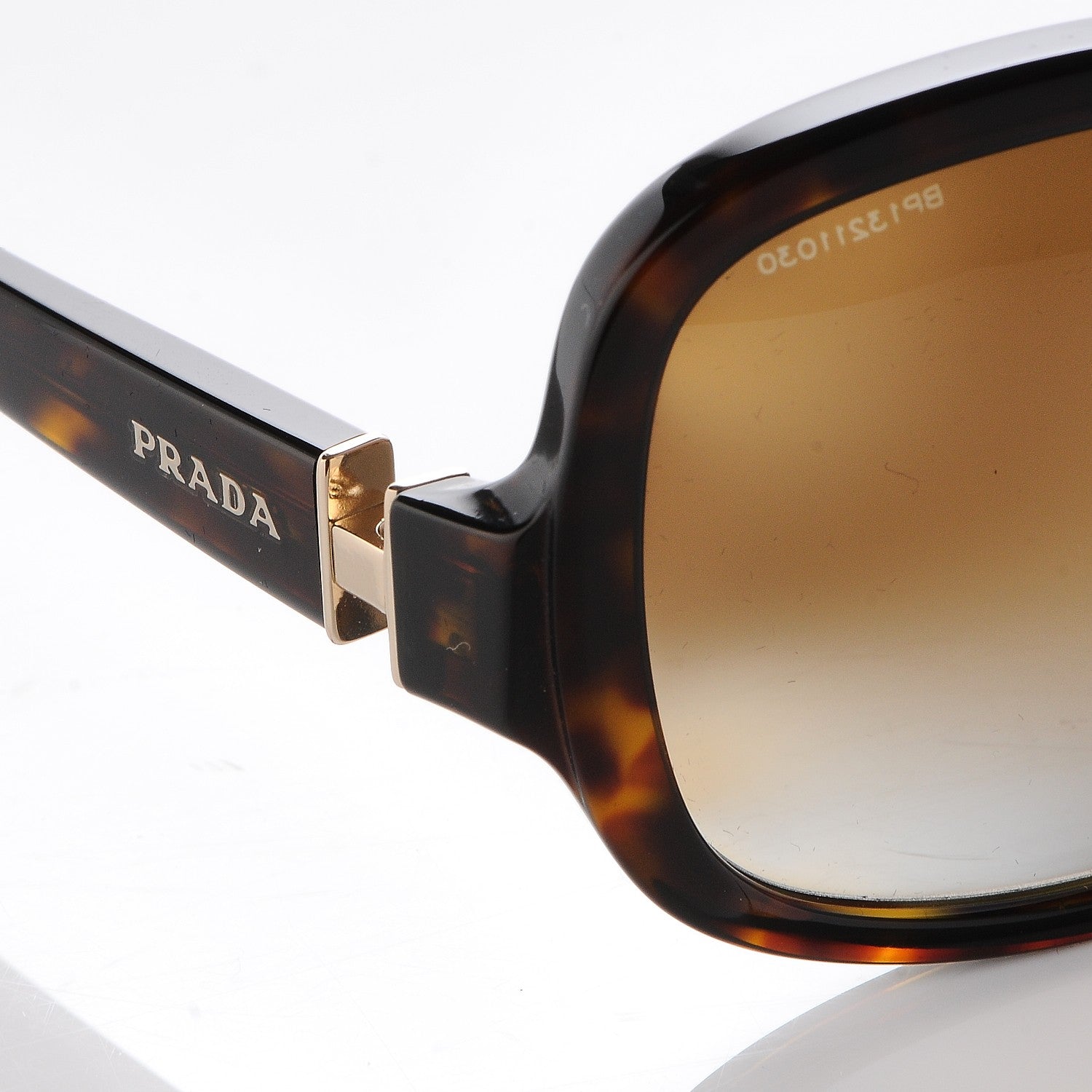 Prada Square Sunglasses SPR17N Havana 7 of 9